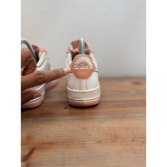 Nike Air Force 1 Low LV8 GS 'White Light Madder Root Speckled’ Size 4.5Y - Picture 7 of 10